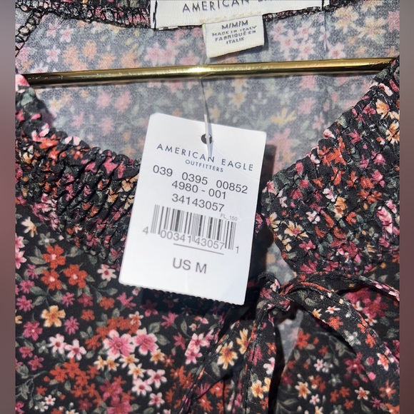 American Eagles Ditzy Floral Tiered Midi Dress Cottagecore Prairie modest Med - Picture 3 of 6